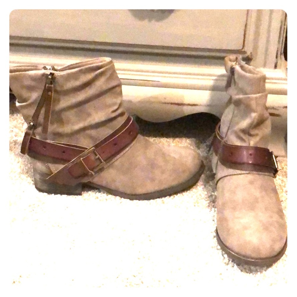 Taupe ankle boots